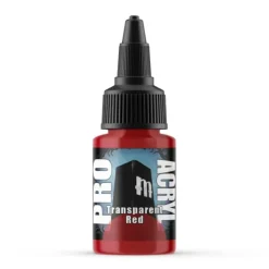 Paint<Monument Hobbies Pro Acryl Standard Transparent Red 22ml - Miniature Marvels: Airplane Models & Painted Dice