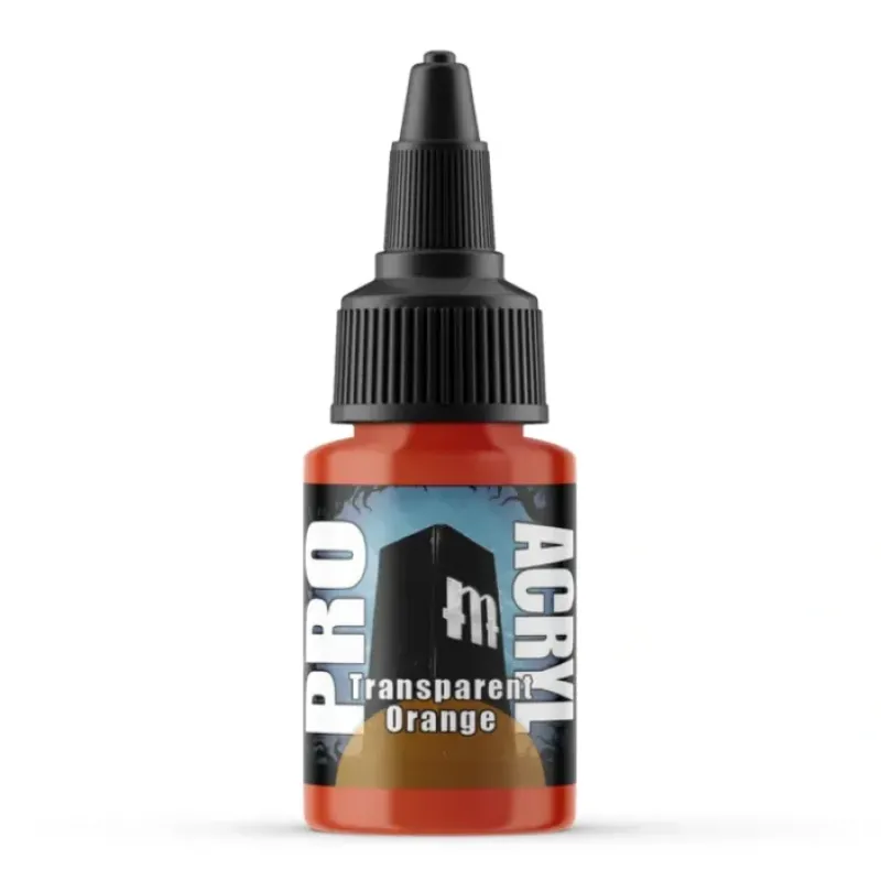 Paint<Monument Hobbies Pro Acryl Standard Transparent Orange 22ml - Miniature Marvels: Airplane Models & Painted Dice