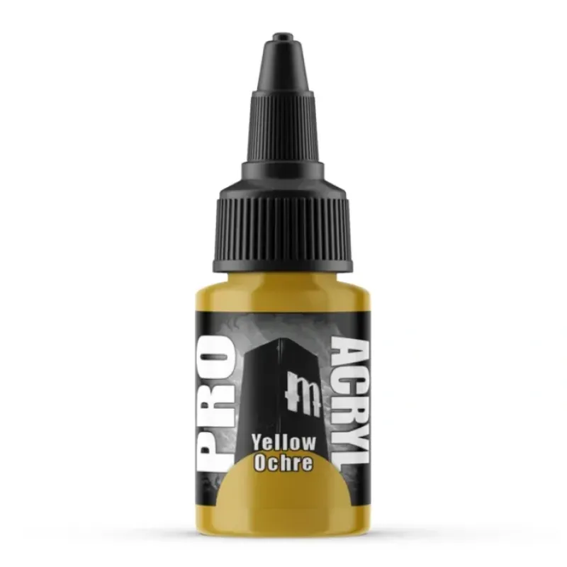 Paint<Monument Hobbies Pro Acryl Standard Yellow Ochre 22ml - Miniature Marvels: Airplane Models & Painted Dice