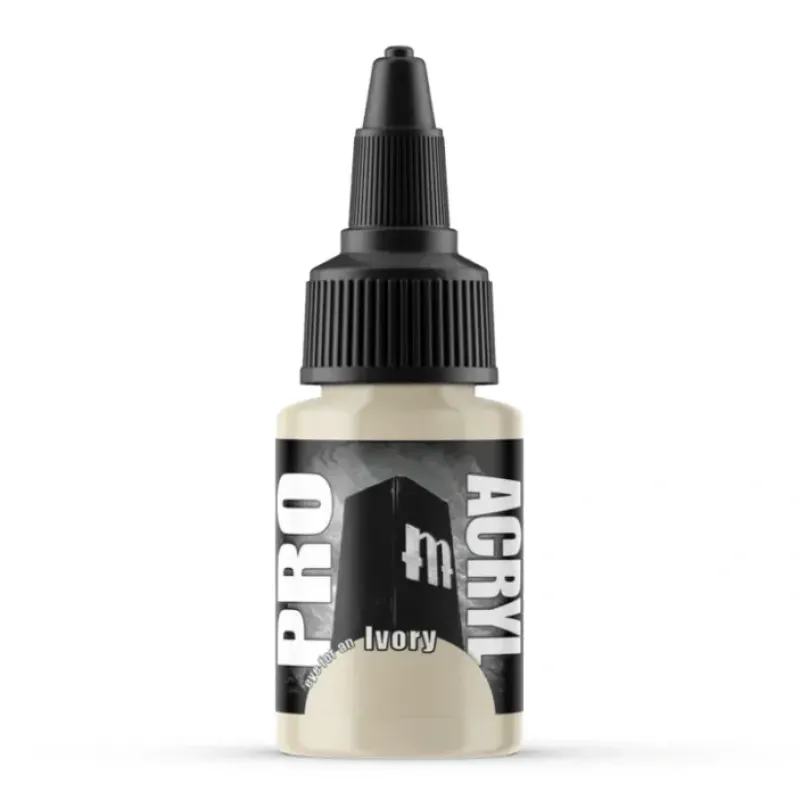 Paint<Monument Hobbies Pro Acryl Standard Ivory 22ml - Miniature Marvels: Airplane Models & Painted Dice
