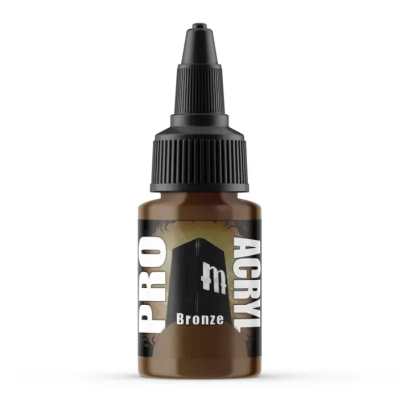 Paint<Monument Hobbies Pro Acryl Standard Bronze 22ml - Miniature Marvels: Airplane Models & Painted Dice