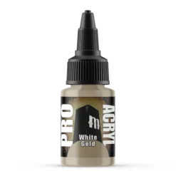 Paint<Monument Hobbies Pro Acryl Standard White Gold 22ml - Miniature Marvels: Airplane Models & Painted Dice