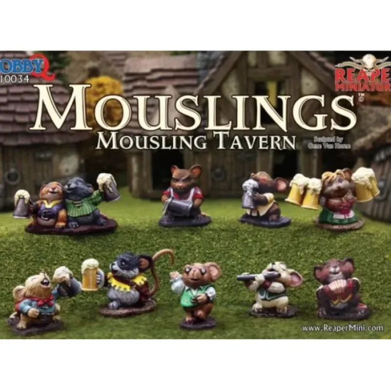 Miniature<Mousling Tavern: Boxed Set RPR 10034 - Miniature Marvels: Airplane Models & Painted Dice