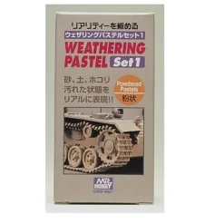 Paint<Mr. Weathering Pastel - Set 1 LTG MRHOB-PP101 - Miniature Marvels: Airplane Models & Painted Dice
