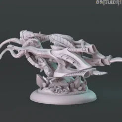 Miniature<Mu'Ren Reaver Rider - Miniature Marvels: Airplane Models & Painted Dice