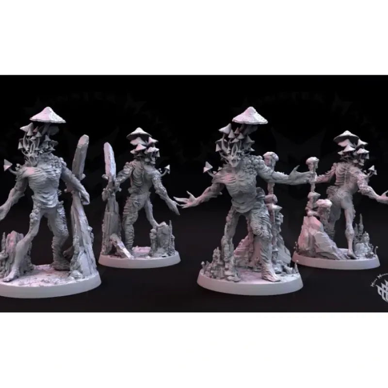 Miniature<Myconid Brute Set - Miniature Marvels: Airplane Models & Painted Dice