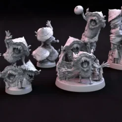 Miniature<Myconid Spud Gang - Miniature Marvels: Airplane Models & Painted Dice