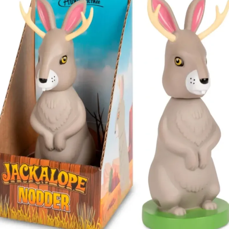 Egpull<MYTHICAL JACKALOPE Nooder Bobble Head Shaking Office Car Gift - Archie McPhee - Miniature Marvels: Airplane Models & Painted Dice