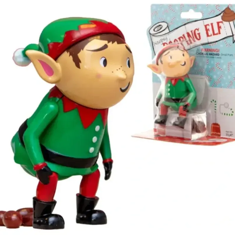 Egpull<Naughty Pooping Elf - Dispenses Tasty Candy Jelly Beans - Christmas Toy Gift - Miniature Marvels: Airplane Models & Painted Dice
