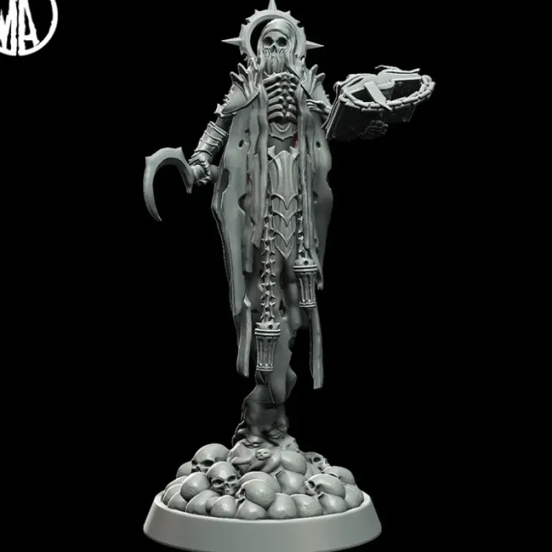 Miniature<Necromancer Preparing - Miniature Marvels: Airplane Models & Painted Dice