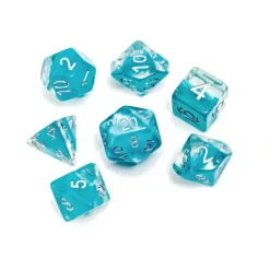 Dice<Neutron Dice: "Glacier" (Light Blue) GKG N0302 - Miniature Marvels: Airplane Models & Painted Dice