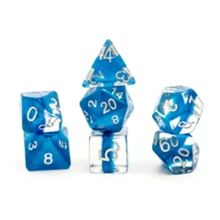 Dice<Neutron Dice: "Power Teal" (Dark Blue) GKG N030 - Miniature Marvels: Airplane Models & Painted Dice