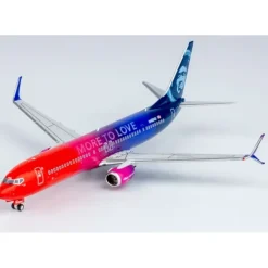 Airplane Model*NG Models 79025 1:400 Alaska Airlines 737-900ER N493AS (More To Love cs; with scimitar winglets; with hybrid engines) - Miniature Marvels: Airplane Models & Painted Dice