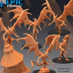 Miniature<Night Gaunts - Miniature Marvels: Airplane Models & Painted Dice