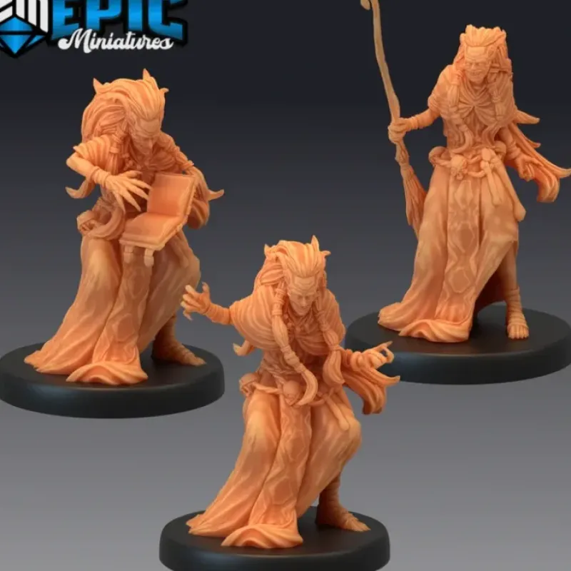 Miniature<Night Hags - Miniature Marvels: Airplane Models & Painted Dice