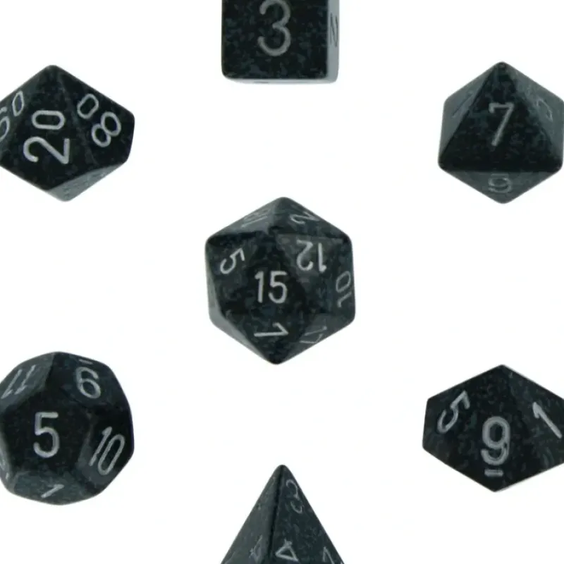 Dice<Ninja: Speckled Polyhedral Dice Set (7's) CHX 25318 - Miniature Marvels: Airplane Models & Painted Dice