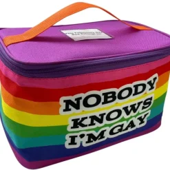 Egpull<"Nobody Knows I'm Gay" LGBT Lunch Box Bag Insulated Ice Chest Cooler Bag FUNNY! - Miniature Marvels: Airplane Models & Painted Dice