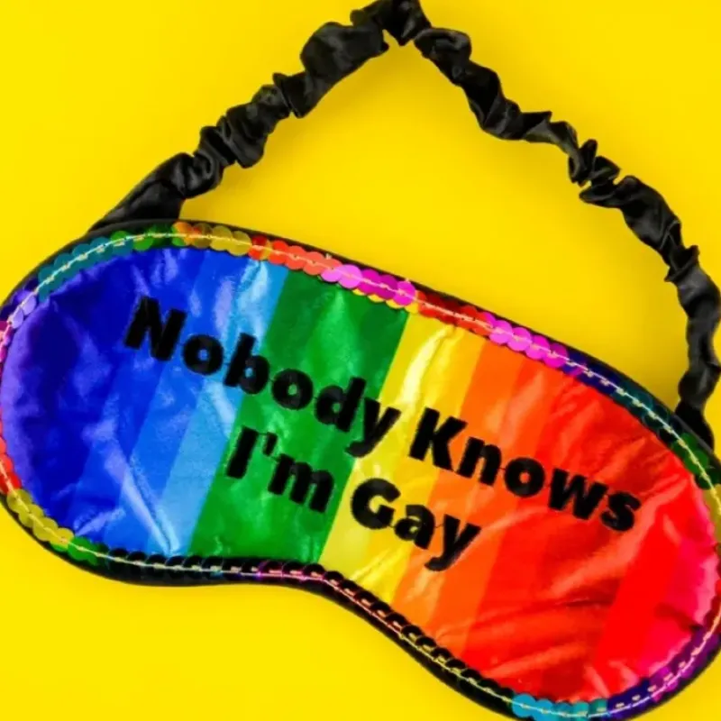 Egpull<Nobody Knows I'm Gay Sleeping Mask - Funny Sleep Eye Blindfold Soft EyeMask - Miniature Marvels: Airplane Models & Painted Dice