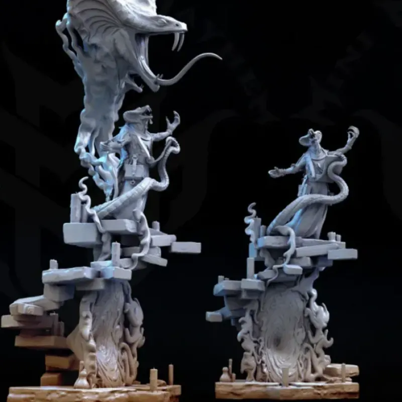 Miniature<Occult Cobras - Miniature Marvels: Airplane Models & Painted Dice
