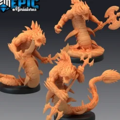 Miniature<Ocean Nagas - Miniature Marvels: Airplane Models & Painted Dice