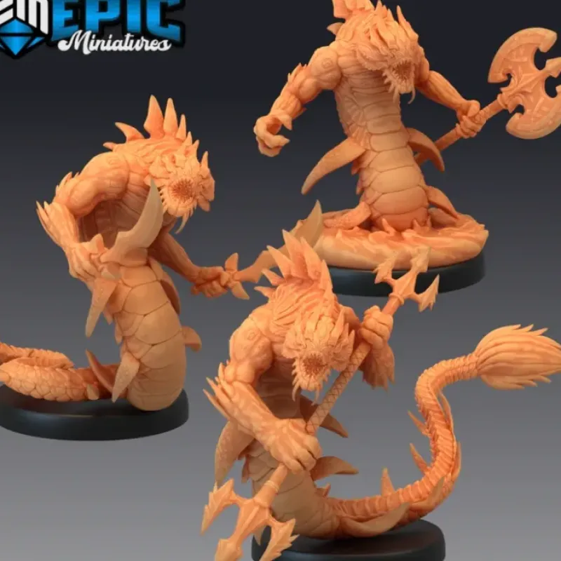 Miniature<Ocean Nagas - Miniature Marvels: Airplane Models & Painted Dice