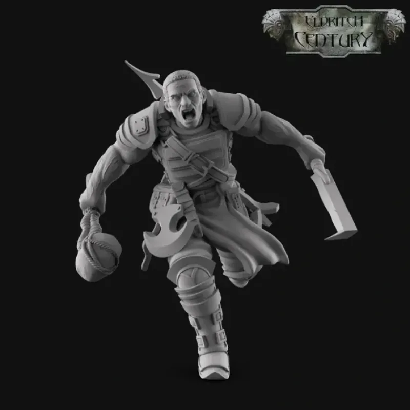 Miniature<Oceanic Community Blood Warrior - Miniature Marvels: Airplane Models & Painted Dice