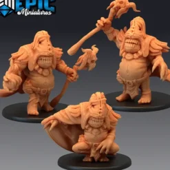 Miniature<Ogre Warlocks - Miniature Marvels: Airplane Models & Painted Dice