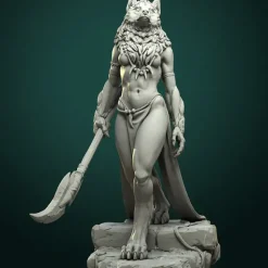 Miniature<Oleana Wolf Queen - Miniature Marvels: Airplane Models & Painted Dice