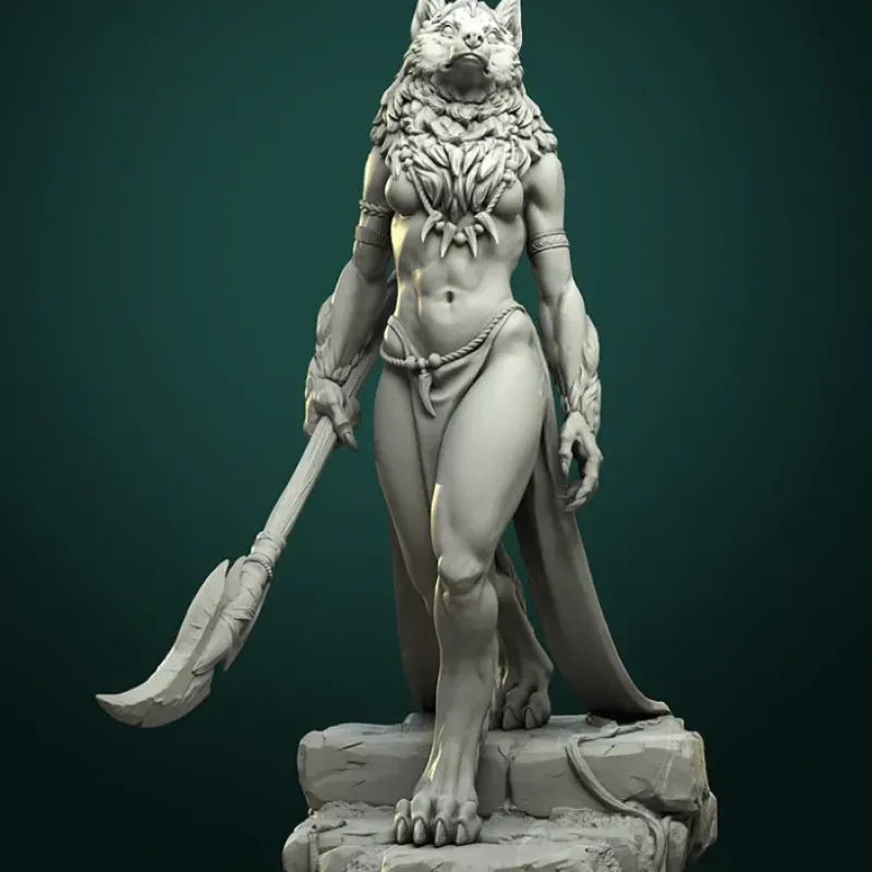 Miniature<Oleana Wolf Queen - Miniature Marvels: Airplane Models & Painted Dice