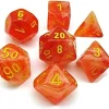 Dice<Orange / Yellow: Ghostly Glow Polyhedral Die Set (7's) CHX 27523 - Miniature Marvels: Airplane Models & Painted Dice