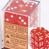Dice<Orange with White: Translucent 12d6 16mm Dice Set CHX 23603 - Miniature Marvels: Airplane Models & Painted Dice