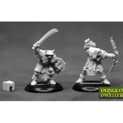 Miniature<Orc Raiders (2): Dungeon Dwellers RPR 07013 - Miniature Marvels: Airplane Models & Painted Dice