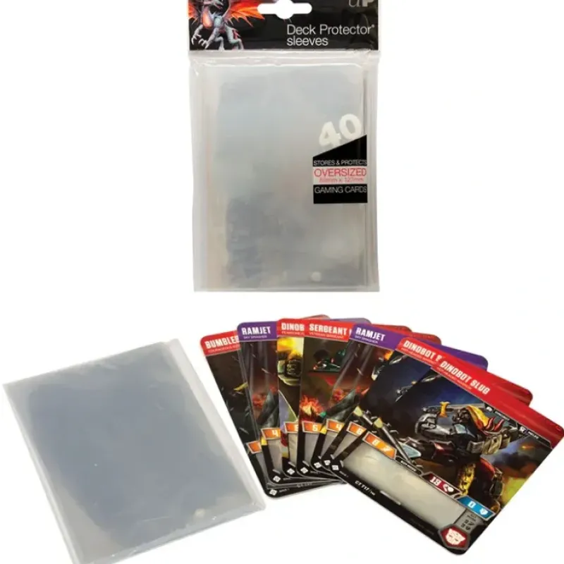 Accessories<Oversized Deck Protectors: Top Loading (40) - Miniature Marvels: Airplane Models & Painted Dice