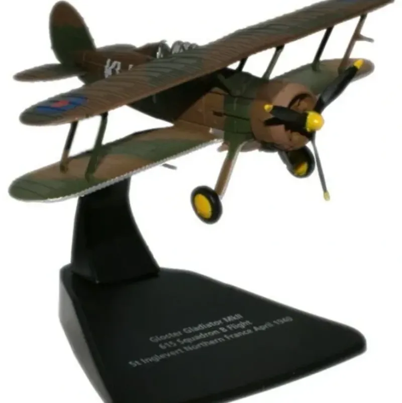 Airplane Model*Oxford AC023 1:72 Gloster Gladiator Mk.II "B" Flight, No. 615 Squadron, RAF, France, 1940 - Miniature Marvels: Airplane Models & Painted Dice