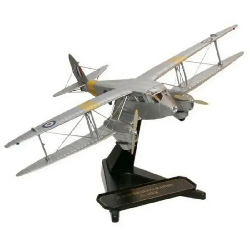 Airplane Model*Oxford 72DR005 de Havilland Dragon Rapide Classic Wings, G-AIYR, Duxford Aerodrome, England - Miniature Marvels: Airplane Models & Painted Dice