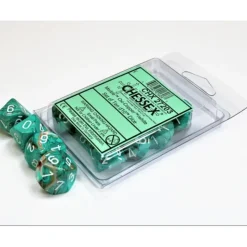 Dice<Oxi-Copper / White : Marble d10 Dice Set (10's) CHX 27203 - Miniature Marvels: Airplane Models & Painted Dice