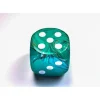 Dice<Oxi-Copper / White: Marble 50mm D6 (w/ Pips) CHX DM5096 - Miniature Marvels: Airplane Models & Painted Dice