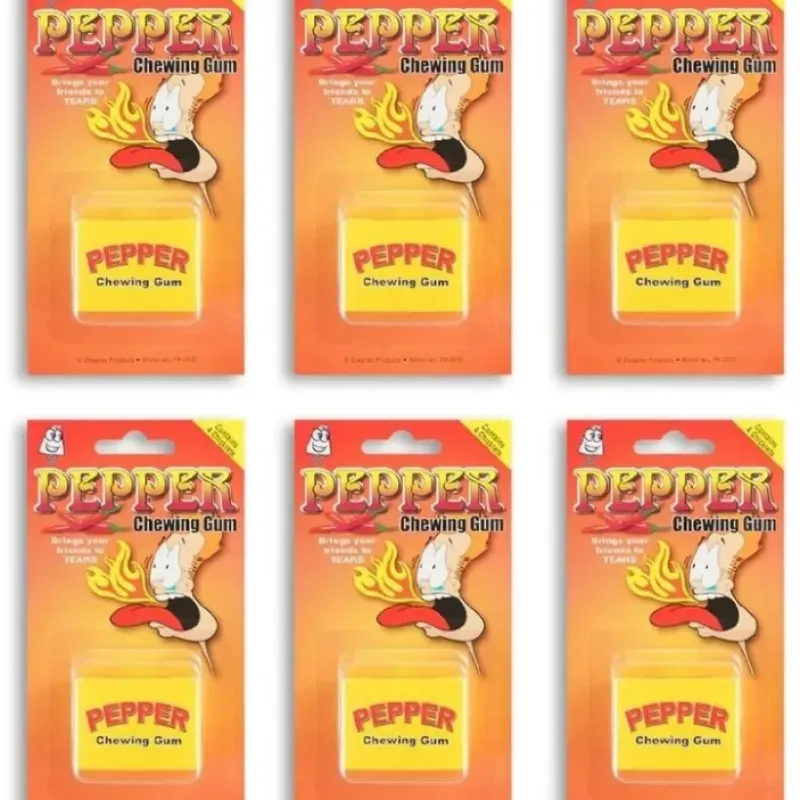 Egpull<6-Pack Pepper Chewing Gum, Hot Candy Joke Prank Gag, Chewing Gum Party Spicy Fun - Miniature Marvels: Airplane Models & Painted Dice