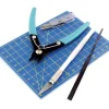 Accessories<9pc Plastic Modelling Tool Set - Miniature Marvels: Airplane Models & Painted Dice