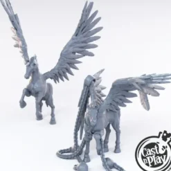 Miniature<Pegasus Set - Miniature Marvels: Airplane Models & Painted Dice