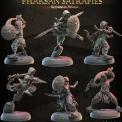 Miniature<Pharsan Cultist Soldiers Female - Miniature Marvels: Airplane Models & Painted Dice