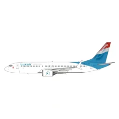 Airplane Model*Phoenix 11883 1:400 Luxair Boeing 737 MAX 8 LX-LBK - Miniature Marvels: Airplane Models & Painted Dice