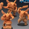 Miniature<Pig Demons - Miniature Marvels: Airplane Models & Painted Dice