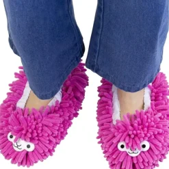 Egpull<Pink Llama Cleaning Slippers - Cute Soft & Fuzzy Gift - One size fits all - Miniature Marvels: Airplane Models & Painted Dice