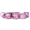 Dice<Pink 16mm Polyhedral Dice Set MET 009 - Miniature Marvels: Airplane Models & Painted Dice