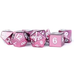 Dice<Pink 16mm Polyhedral Dice Set MET 009 - Miniature Marvels: Airplane Models & Painted Dice