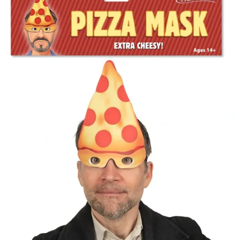 Egpull<PIZZA MASK - Extra Cheesy Funny Gag Joke Party Costume - Archie McPhee - Miniature Marvels: Airplane Models & Painted Dice