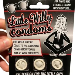 Egpull<3pk LITTLE WILLY CONDOMS - Small Pecker Gag Prank Joke - Sata Christmas Gift - Miniature Marvels: Airplane Models & Painted Dice
