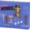 Egpull<4-pk Mini Hunk Planter Statues - Sexy Muscles Garden Plant Pot Markers - Miniature Marvels: Airplane Models & Painted Dice