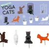Egpull<4-pk Mini Plant Pot Yoga Cat Statues - Cute Garden Planter Marker Decorations - Miniature Marvels: Airplane Models & Painted Dice